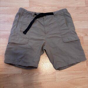 The North Face Cargo Shorts Men's XL Nylon Belted Outdoor Tan